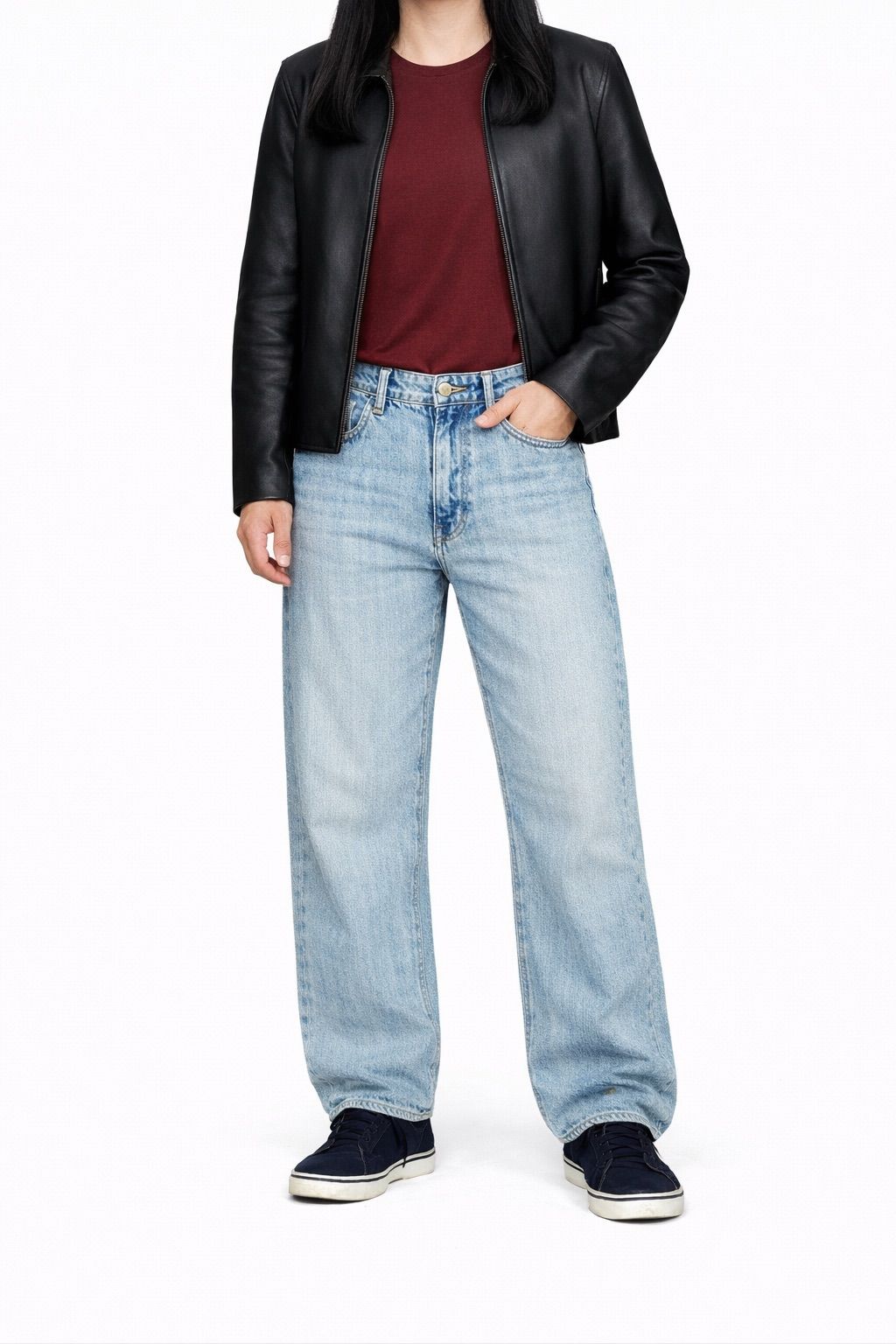 The Signature Wide-Leg Denim - Sky Blue