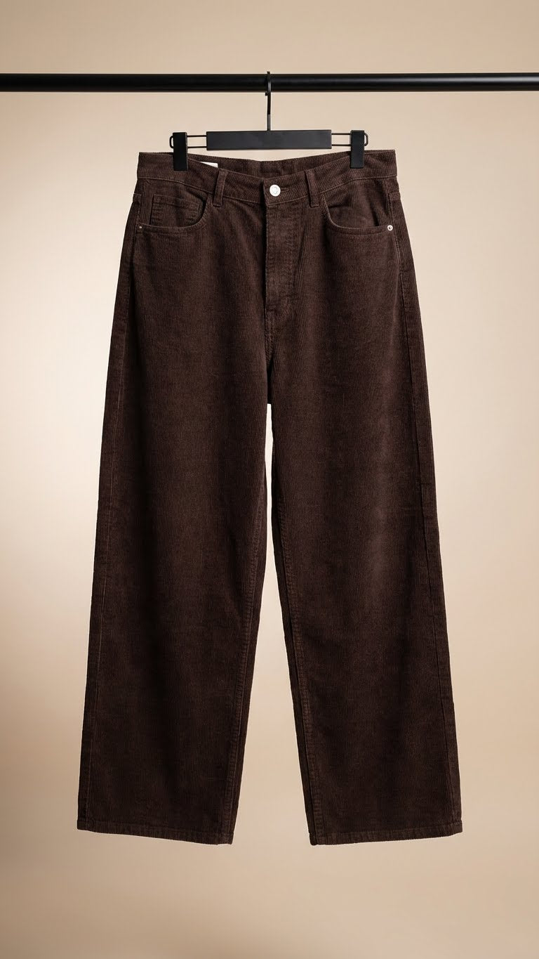 The Signature Wide-Leg Denim - Dark Brown